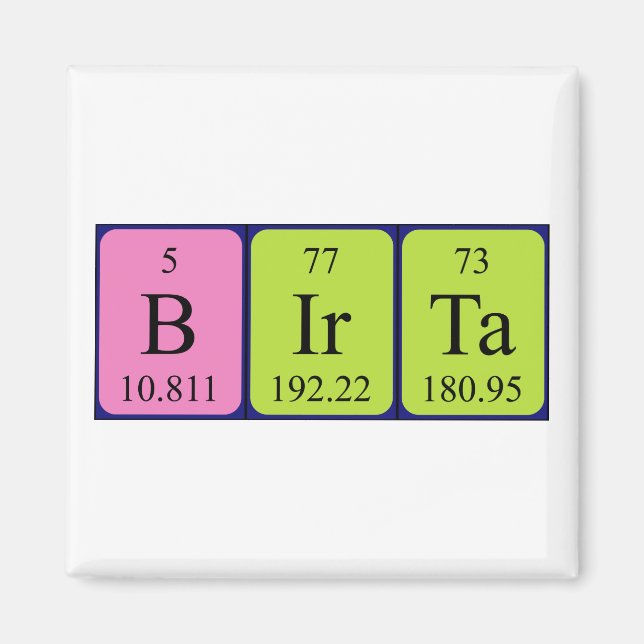 Birta periodic table name magnet (Front)