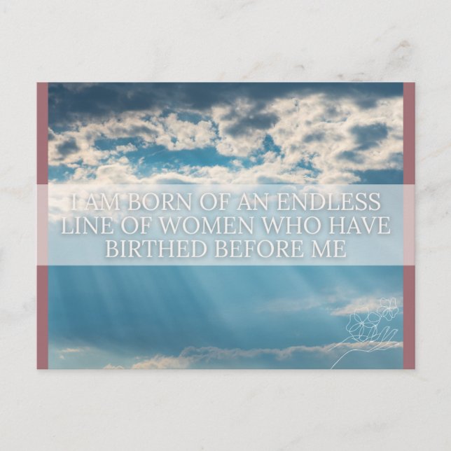 Birth Affirmation Card (Front)