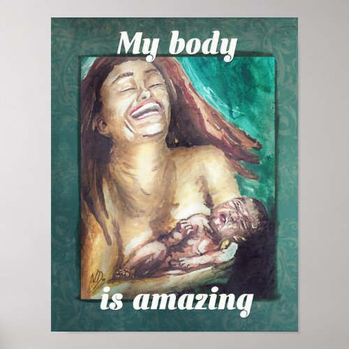 Birth Affirmation Poster Amazing