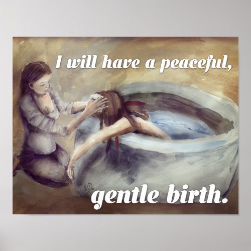 Birth Affirmation Poster _ Gentle birth