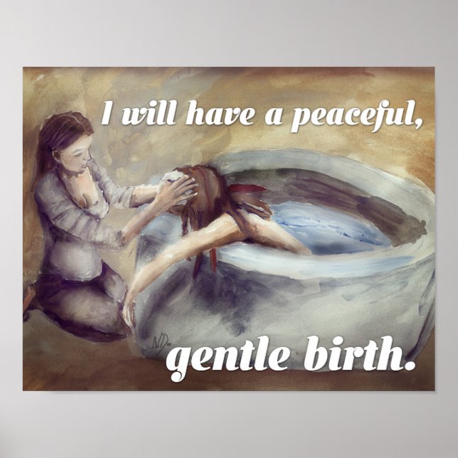 Birth Affirmation Poster - "Gentle birth" (Front)