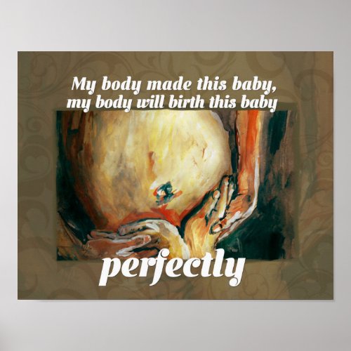 Birth Affirmation Poster _ Perfectly