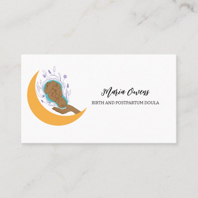 Birth and Postpartum Doula Midwife Lactation  Business Card (Front)