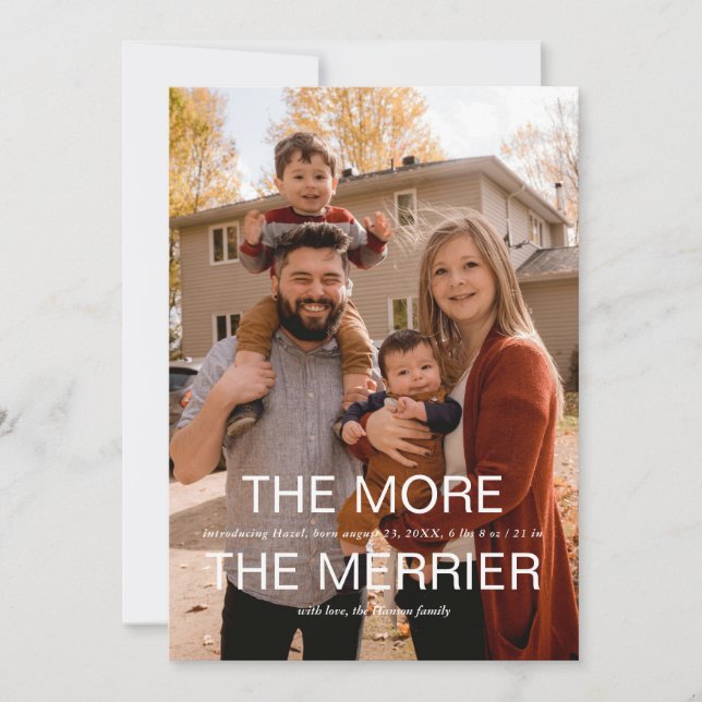 Birth Announcement and Holiday Greeting Photocard (Front)