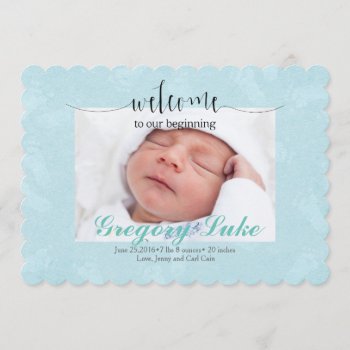 Birth Announcement Baby Boy by prisarts at Zazzle