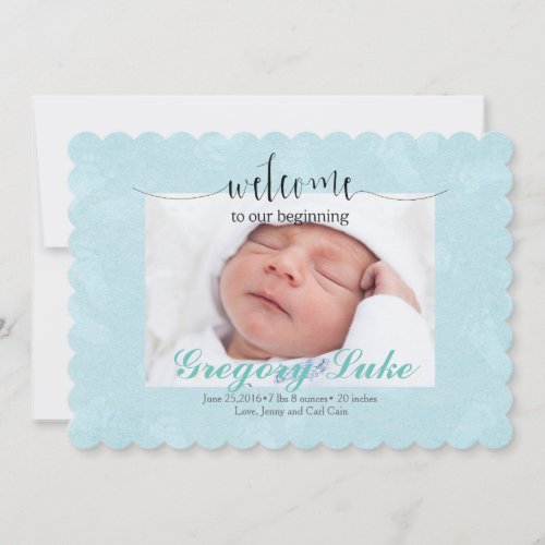 BIRTH ANNOUNCEMENT BABY BOY