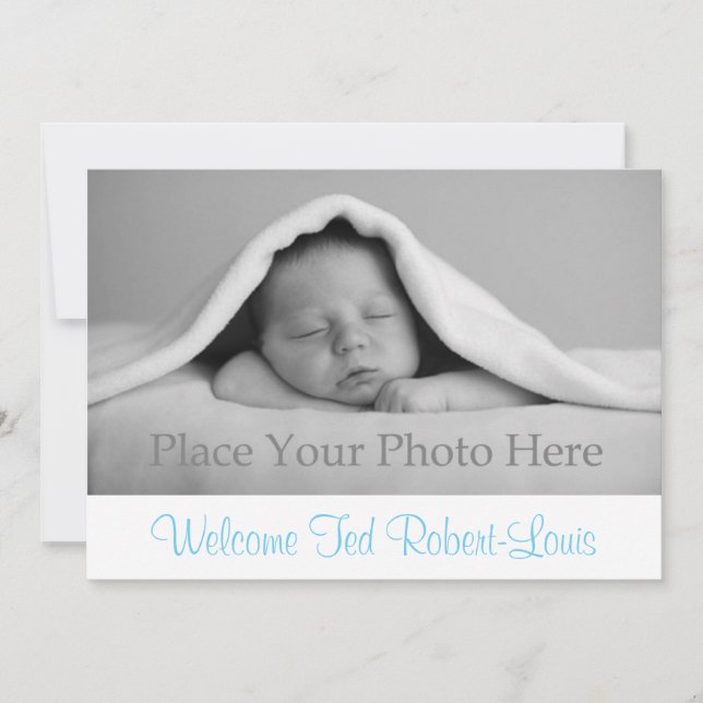 Birth Announcement Baby Boy (Front)