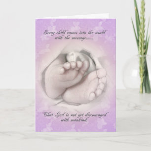 Birth announcement baby feet sketch