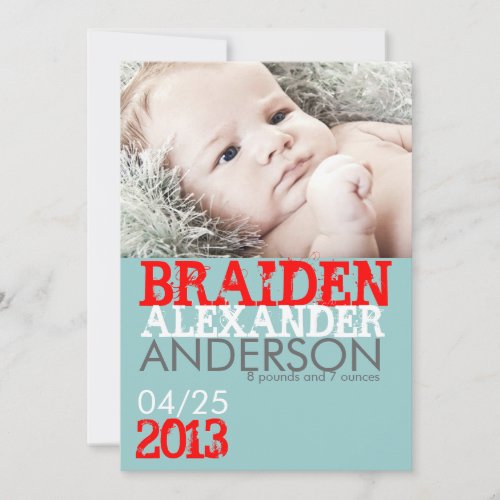 Birth Announcement Card