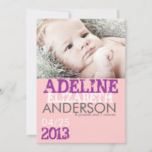Birth Announcement Card
