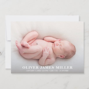 Birth Announcement Card Baby Announcement Photo