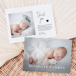 Birth Announcement Card | New Baby Announcement<br><div class="desc">Simple birth announcement card featuring an overlay text that is the newborn's name and birth stats. You can add a second picture on the back along with a brief message.</div>