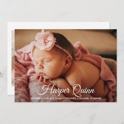 Birth Announcement Card Newborn Announcement