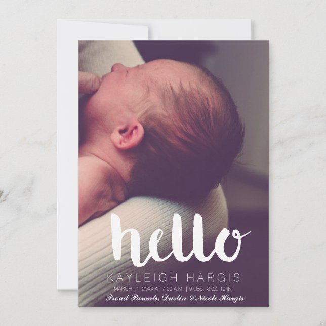 Birth Announcement Cards (Front)