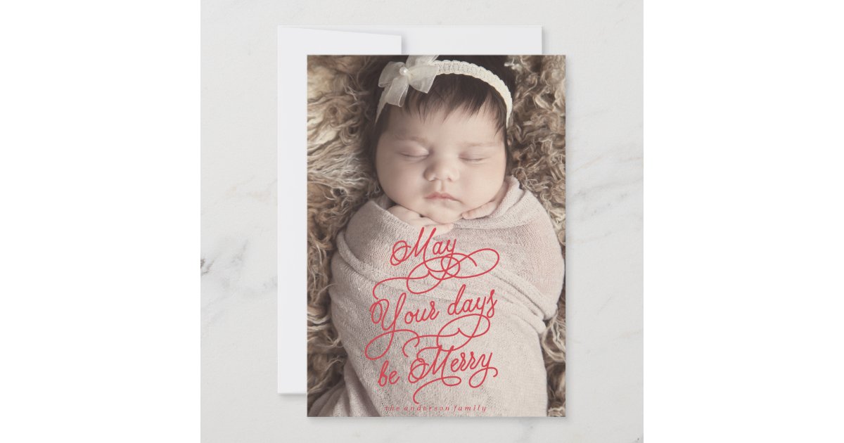 Birth Announcement Christmas Card Zazzle