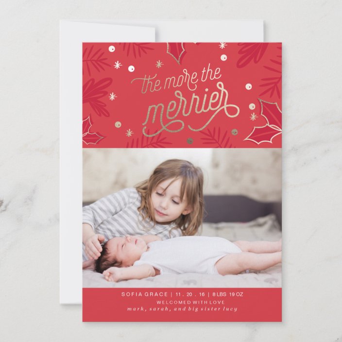 christmas card and birth announcement