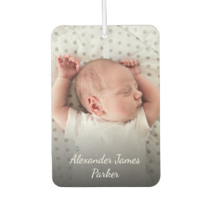 Birth Announcement Custom Newborn Baby Photo Air Freshener