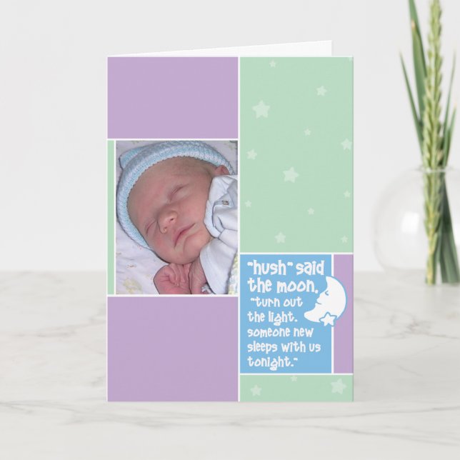 Birth Announcement: Hush Said the Moon Announcement (Front)