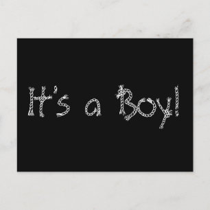Birth Announcement "It's a, Boy!" Postcard