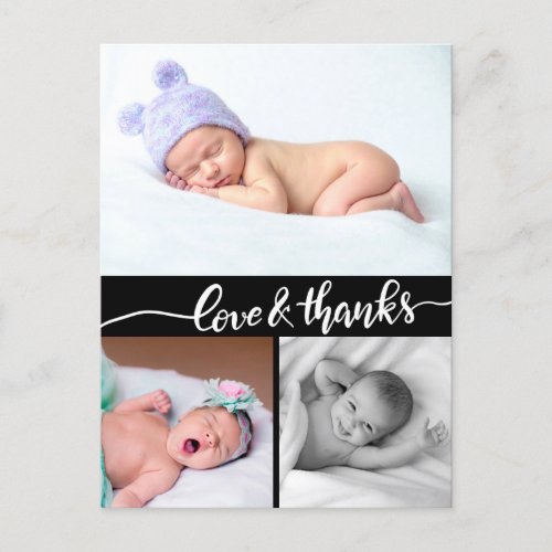 Birth Announcement Love And Thanks  Baby Photo