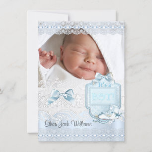 Birth Announcement New Baby Boy Photo Shoes 2