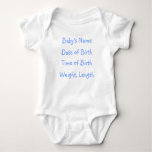 Birth Announcement Onsie! Baby Bodysuit at Zazzle