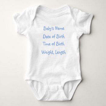 Birth Announcement Onsie! Baby Bodysuit by NikkiMac at Zazzle