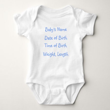 Birth Announcement Onsie! Baby Bodysuit