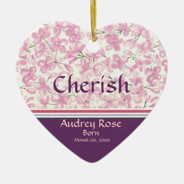 Birth Announcement Ornament (Front)