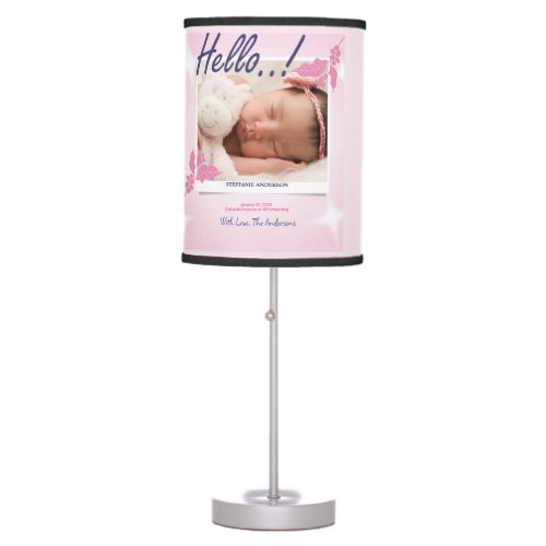 Birth Announcement Personalize Table Lamp