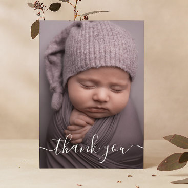 Birth Announcement Personalized Photo handwriting