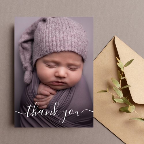 Birth Announcement Personalized Photo handwriting