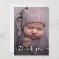 Birth Announcement Personalized Photo handwriting