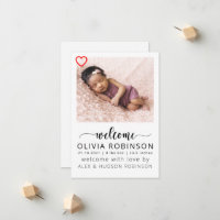 Birth Announcement Photo Baby Announcement Card