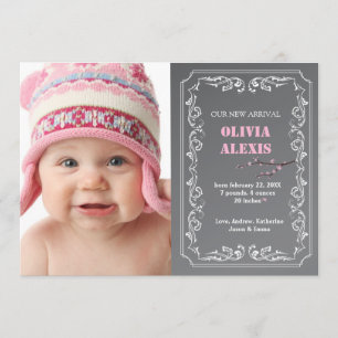 Birth Announcement Photo Chalkboard