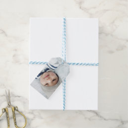 Birth Announcement with Custom Newborn Baby Photo Gift Tags