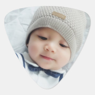 Birth Announcement with Custom Newborn Baby Photo Guitar Pick