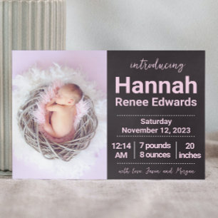 Birth Announcement with Photos, Newborn 