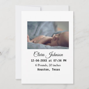 Birth announcements add photo date time place deta