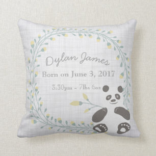 Birth Baby Pillow Panda Boy Girl Nursery