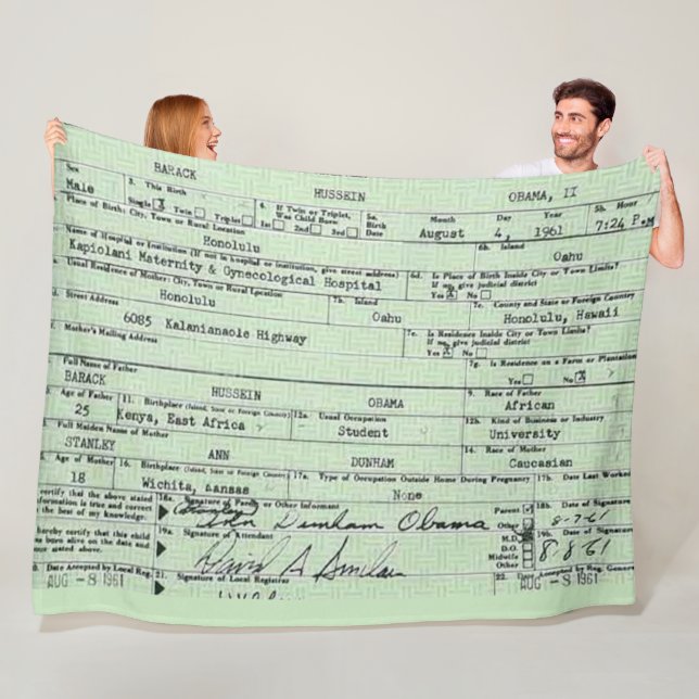 BIRTH CERTIFICATE FLEECE BLANKET (In Situ)