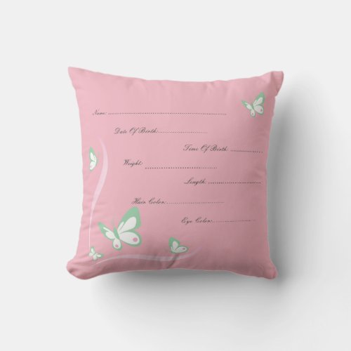 Birth Certificate Pillow