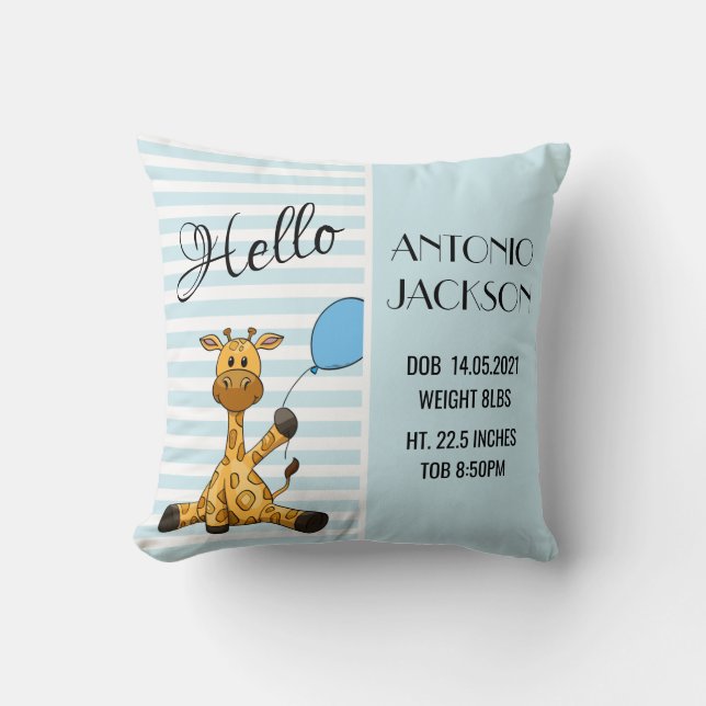 Birth Certificate Pillow (Front)