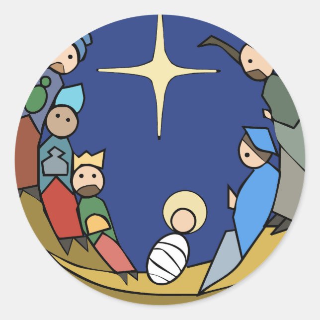 birth classic round sticker (Front)