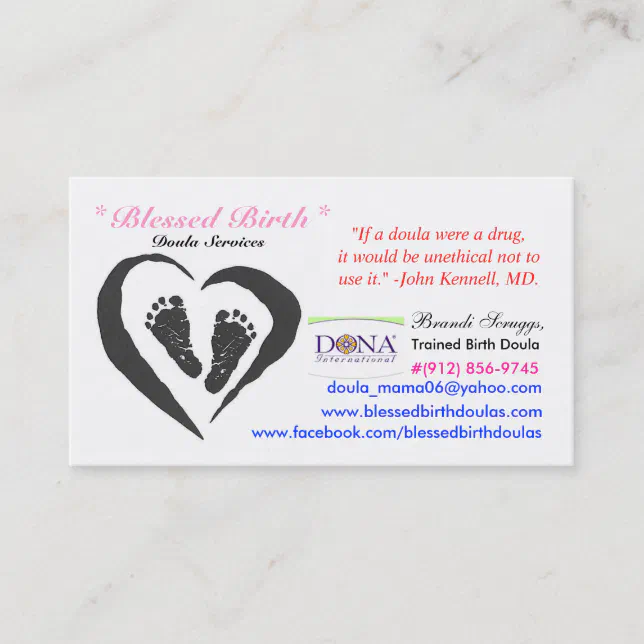 Birth Doula Card | Zazzle
