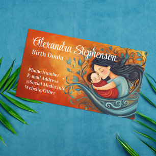 Birth Doula Mother Baby Art Natural Birthing Business Card