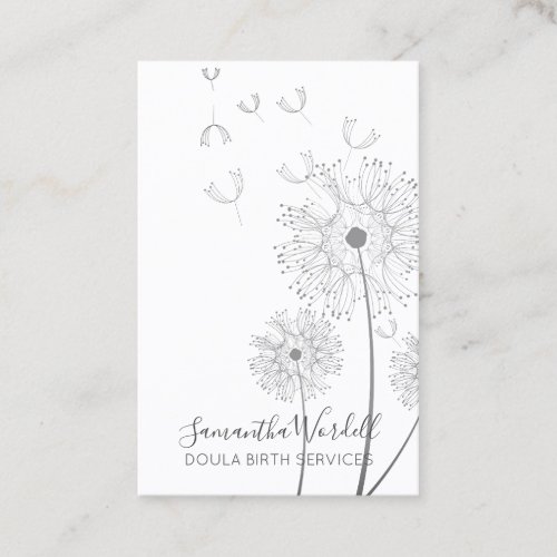 Birth Doula Or Midwife Floral Illustration Square  Business Card