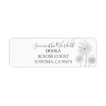 Birth Doula Or Midwife Return Address Label<br><div class="desc">Elegant doula birth services or midwife return address label,  featuring wind blown illustrated dandelion flowers and a lovely trendy script typeface for your name. Customize with your name in this lovely script typeface. See the full collection of matching materials for this design at: https://www.zazzle.com/collections/birth_doula_or_midwife_illustrated_flower-119748158589516627</div>