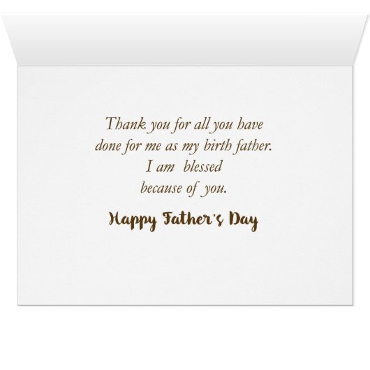 Birth Father Religious Father's Day Qualities (Inside Horizontal (Bottom))