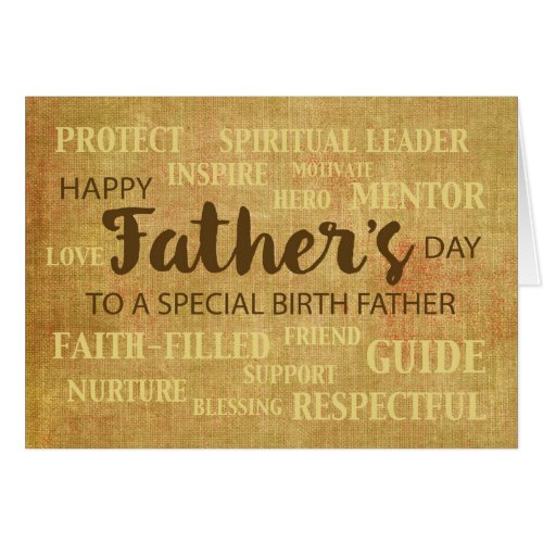 Birth Father Religious Fathers Day Qualities